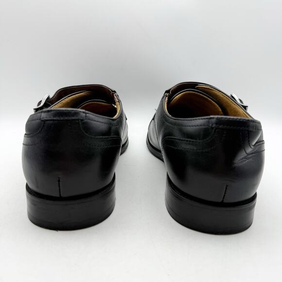 Florsheim Mens Rucci Monk Strap Dress Shoes US 7 Wide Black Leather Slip-On EUC main image 5